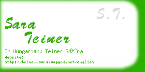 sara teiner business card